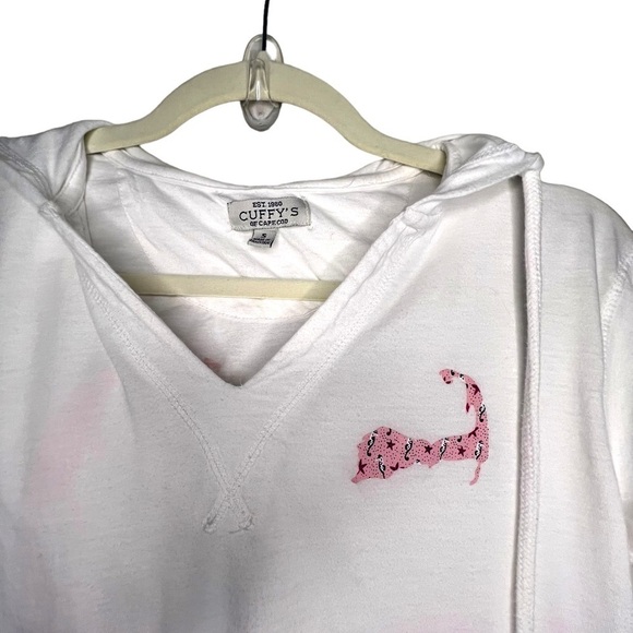 Cuffy’s Cape Cod Long Sleeve Hooded Tee Shirt Tunic Dress Beach Coverup Size S - Picture 5 of 6